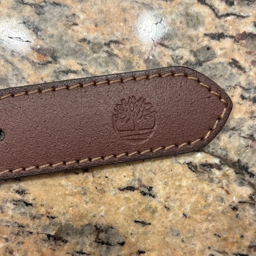 Genuine Leather Timberland Dark Brown Women's Belt size 26-28” (small)